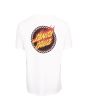 Camiseta de manga corta Santa Cruz Check Ringed Flamed Dot Blanca para hombre posterior