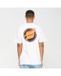 Hombre con Camiseta de manga corta Santa Cruz Check Ringed Flamed Dot Blanca espalda