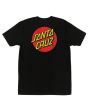 Camiseta de manga corta Santa Cruz Classic Dot Chest Negra para hombre posterior