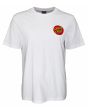 Camiseta de manga corta Santa Cruz Classic Dot Chest blanca para mujer