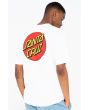 Hombre con Camiseta de manga corta Santa Cruz Classic Dot Chest Blanca derecha