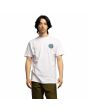 Hombre con Camiseta de manga corta Santa Cruz Dressen Rose Crew One Blanca frontal