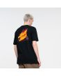 Hombre con camiseta de manga corta Santa Cruz Flamed Not a Dot negra