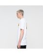 Hombre con camiseta de manga corta Santa Cruz Flamed Not a Dot blanca lateral
