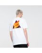 Hombre con camiseta de manga corta Santa Cruz Flamed Not a Dot blanca