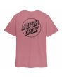 Camiseta de manga corta Santa Cruz Opus Dot Stripe Rosa para hombre posterior