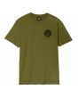 Camiseta de manga corta Santa Cruz Roskopp Evo 2 Verde para hombre frontal