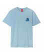 Camiseta de manga corta Santa Cruz Screaming Wave Azul Celeste para hombre frontal