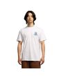 Hombre con camiseta orgánica de manga corta Screaming Wave Blanca frontal