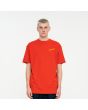 Hombre con Camiseta de manga corta Santa Cruz Shadowless Dot roja frontal
