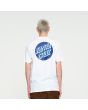Hombre con Camiseta de manga corta Santa Cruz Shadowless Dot blanca posterior