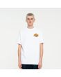 Hombre con camiseta de manga corta Santa Cruz Shark Trip blanca frontal