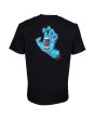 Camiseta de manga corta Santa Cruz Screaming Hand Chest negra para hombre posterior