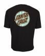 Camiseta de manga corta Santa Cruz Tiki Dot negra Unisex posterior