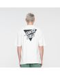 Hombre con Camiseta de manga corta Santa Cruz Stacked Strip Reverse Blanca Unisex posterior