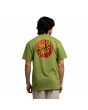 Hombre con Camiseta Orgánica de manga corta Santa Cruz Classic Dot Chest Verde Manzana espalda