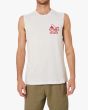 Hombre con camiseta sin mangas Deus Ex Machina Calico Muscle blanca