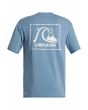 Camiseta de protección solar UPF 50 Quiksilver DNA Surf Azul para hombre posterior
