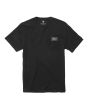 Camiseta de manga corta orgánica Town and Country Vissla Collab negra para hombre frontal 