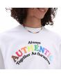 Camiseta de manga corta Vans 2023 Pride Blanca Unisex estampado
