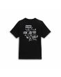 Camiseta de manga corta Vans Bone Yard Negra para niños de 8 a 14 años posterior