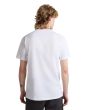 Hombre con camiseta de manga corta Vans Classic Blanca con logo Negro espalda