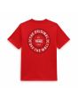 Camiseta de manga corta Vans Custom Classic Roja para niños de 8 a 14 años posterior
