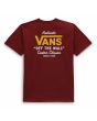 Camiseta de manga corta Vans Holder St Classic roja para hombre posterior