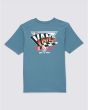 Camiseta de manga corta Vans Hole Shot Azul para niños de 8 a 14 años posterior