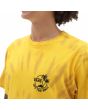 Hombre con camiseta de manga corta Vans Mini Dual Palm amarilla logo