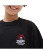 Niño con camiseta de manga corta Vans Pizzeria negra logo