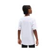 Niños con camiseta de manga corta Vans Print Box blanca con estampado de llamas y camuflaje azul espalda