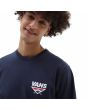 Hombre con Camiseta de manga corta Vans Shaper Type azul marino logo