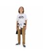 Niño con Camiseta de manga corta Vans Style 76 blanca y negra frontal