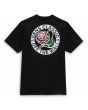 Camiseta de manga corta Vans Tried and True Rose negra para hombre posterior