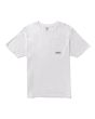 Camiseta orgánica de manga corta con bolsillo Vissla Creator Plainer Premium Blanca para hombre frontal