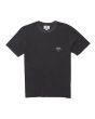 Camiseta de manga corta con bolsillo Vissla Dagger SS PKT Negra para hombre frontal