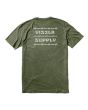 Camiseta de manga corta Vissla Trespassers Surplus Verde para hombre posterior