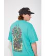 Hombre con camiseta de manga corta Volcom Alstone Temple Teal estampado espalda