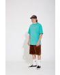 Hombre con camiseta de manga corta Volcom Alstone Temple Teal lateral