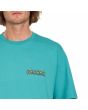 Hombre con camiseta de manga corta Volcom Alstone Temple Teal logo
