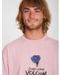 Hombre con Camiseta orgánica de manga corta Volcom Bob Mollema 2 Rosa estampado pecho