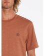 Hombre con Camiseta de manga corta Volcom Circle Blanks Mocha logo