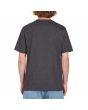 Hombre con camiseta de manga corta Volcom Circle Blanks en negro grisáceo posterior
