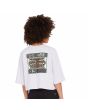 Mujer con camiseta cropped de manga corta Volcom Drumstone lavanda
