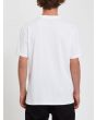Hombre con camiseta orgánica de manga corta Volcom Elzo Durt 2 blanca posterior