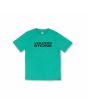 Camiseta de manga corta Volcom Euroslash verde para niños de 8 a 14 años