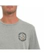 Hombre con camiseta de manga corta Volcom Fried Heather gris serigrafía delantera