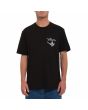 Hombre con camiseta orgánica de manga corta Volcom Gonymagic Negra frontal