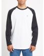 Camiseta de manga larga Volcom Pen para hombre en color negro y blanco